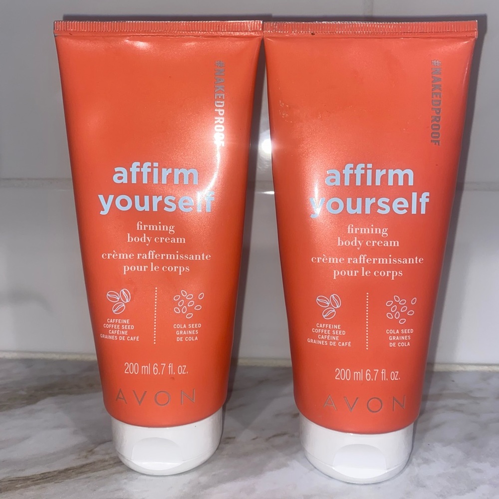 COPY - X2 Avon NAKEDPROOF Affirm Yourself Firming Body Cream 6.7 fl oz NEW Lot …